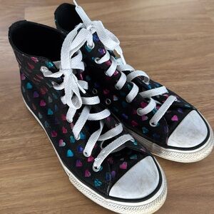 Kids Converse Hi-tops Heart Foil Pattern